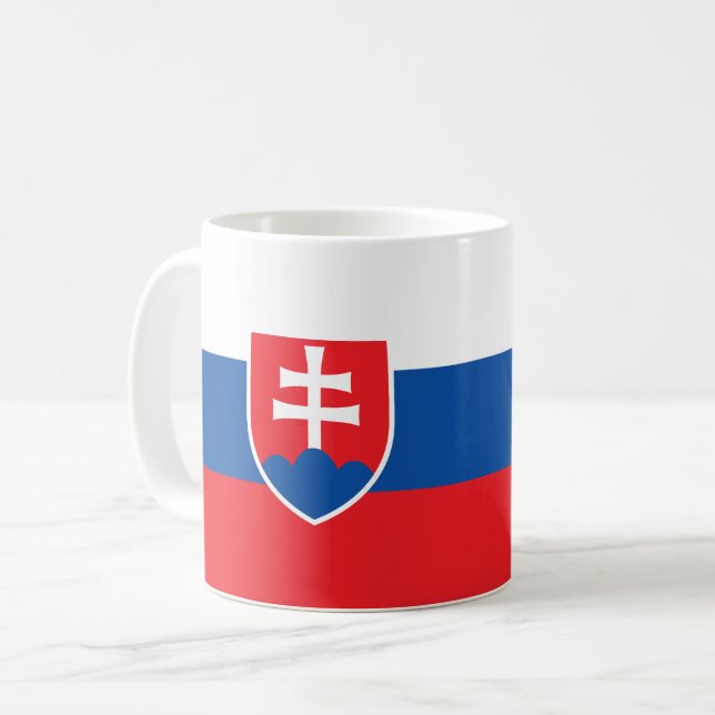 Caneca De Café Slovakia Flag (Frente Esquerda)
