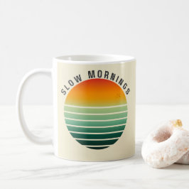 Caneca De Café Slow Mornings - Retro Aesthetic Mug