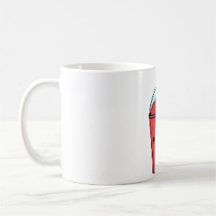 Caneca De Café Slushy Vermelho Kawaii