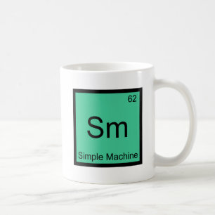 Caneca De Café Sm - Camiseta Símbolo de Elemento Químico Máquina 