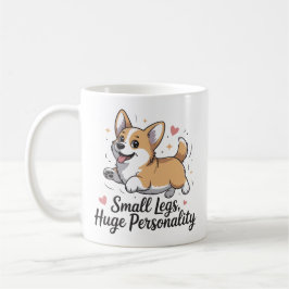 Caneca De Café Small Legs Huge Personality Cute Corgi Quote