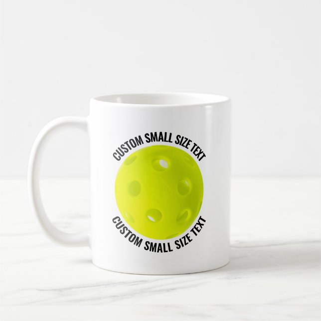 Caneca De Café Small Personalized Text Pickleball 11 oz. Custom (Esquerda)