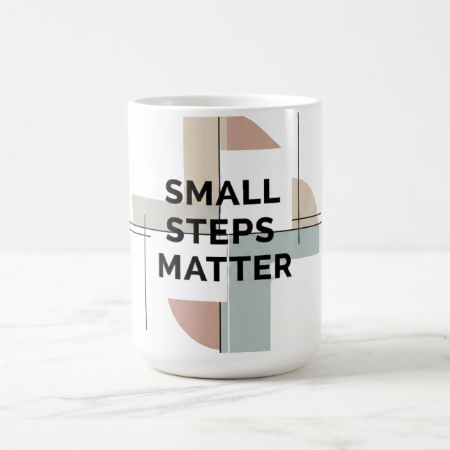 Caneca De Café Small Steps Matter Geometric Mug (Centro)
