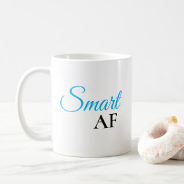 Caneca de café Smart AF Blue Expression Statement