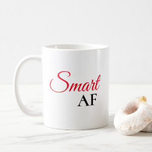Caneca De Café Smart AF Red Expression Statement Café Mug