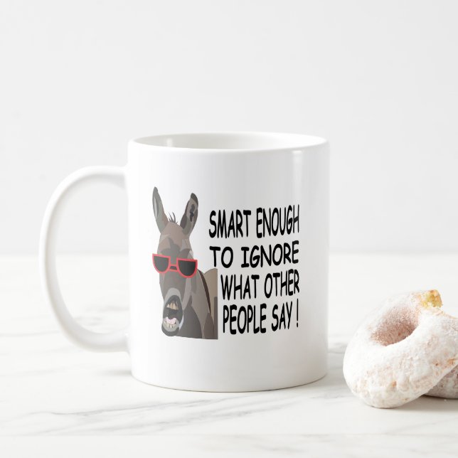 Caneca De Café Smart Donkey legal (Com Donut)