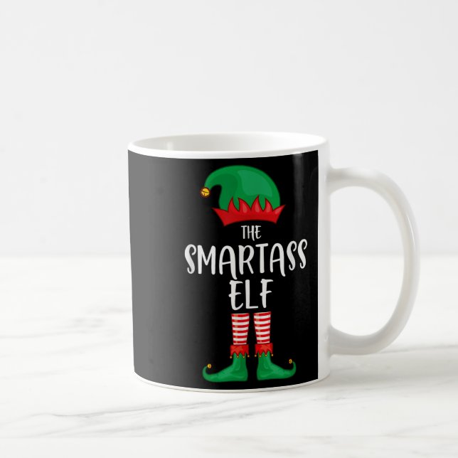 Caneca De Café Smart Elf Christmas Party Matching Family Group Pa (Direita)