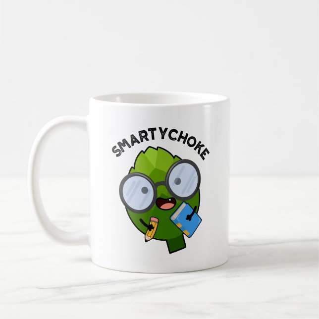 Caneca De Café Smartychoke Funny Artichoke Pun (Esquerda)