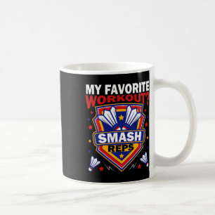 Caneca De Café Smash Reps Badminton Dia do Jogo Raquetes Shuttles