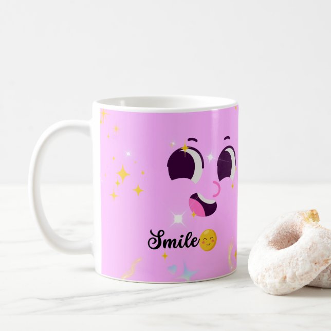 Caneca De Café Smile Cute Kawaii & Always With Love Mug (Com Donut)