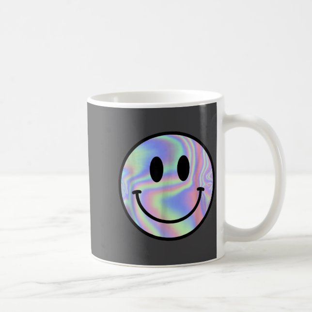 Caneca De Café Smile Face Shirt Happy Smiling Face Rave Edm Music (Direita)