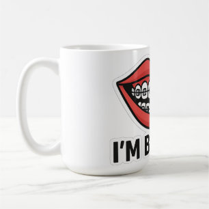 Caneca De Café Smiley Coloca O Vestido - Lábios Coloridos