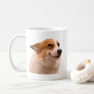 Caneca De Café Smiling Corgi Meme Mug Duplo Lado