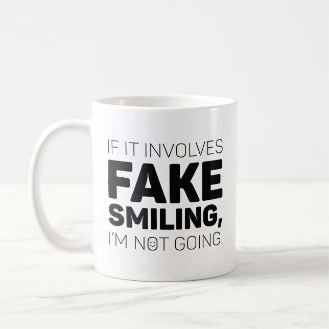 Caneca De Café Smiling falso (Esquerda)