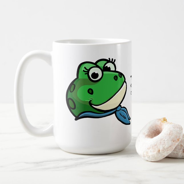 Caneca De Café Smiling Frog (Com Donut)