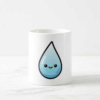 Caneca De Café Smiling Raindrop – Cute Kawaii Illustration