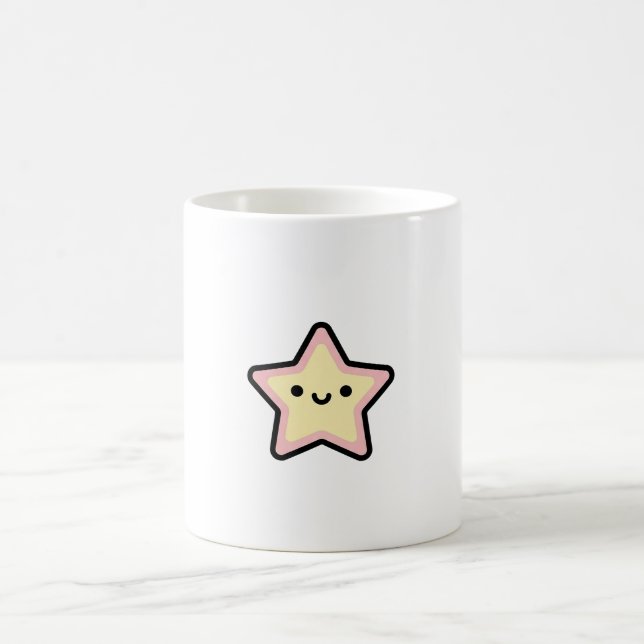 Caneca De Café Smiling Star – Cute Kawaii Illustration (Centro)