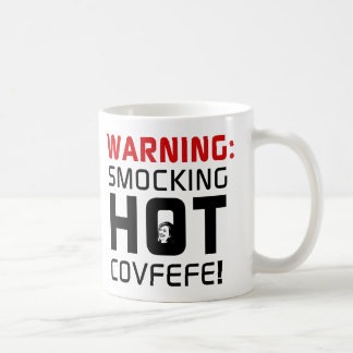 Caneca De Café Smocking Covfefe quente político, sátira,