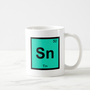 Caneca De Café Sn - Química do Estanho Símbolo da Tabela Periódic
