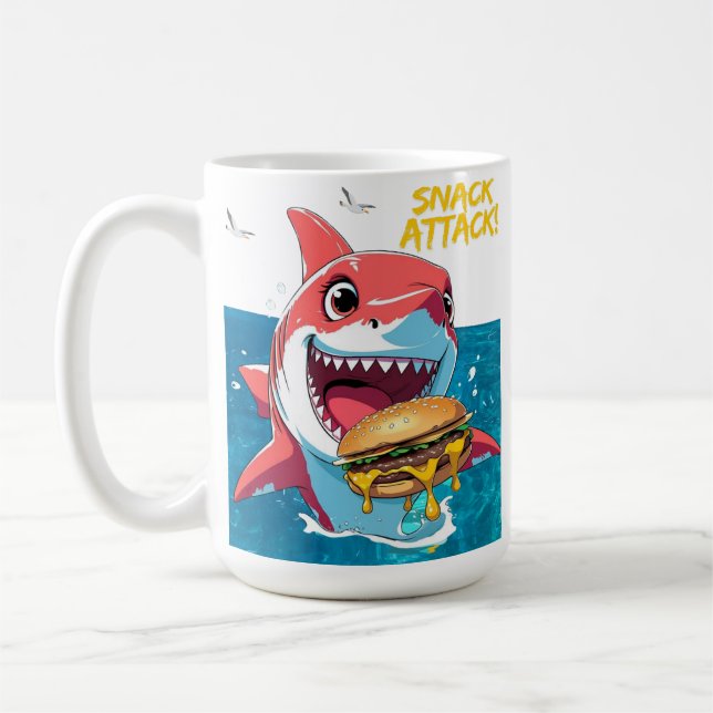 Caneca De Café Snack Attack Shark Mug (Esquerda)