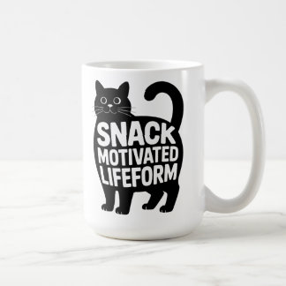 Caneca De Café Snack Motivated Lifeform Fat Cat Humor