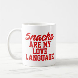 Caneca De Café Snacks São Minha Língua De Amor