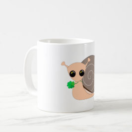 Caneca De Café Snail Mug com Clover - Sortudo
