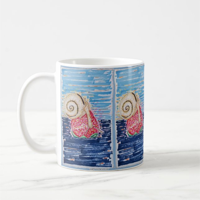 Caneca De Café Snail on the Strawberry (Esquerda)