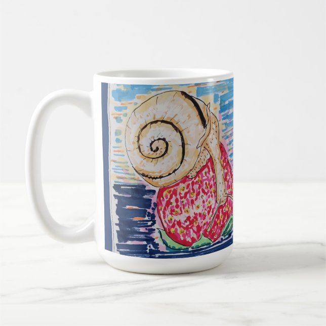 Caneca De Café Snail on the Strawberry (Esquerda)