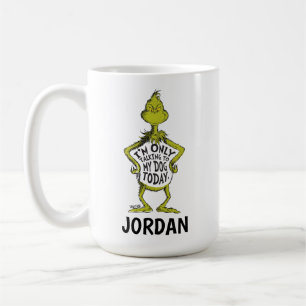 Caneca De Café Snarky Grinch Só Estou Falando com Meu Cachorro