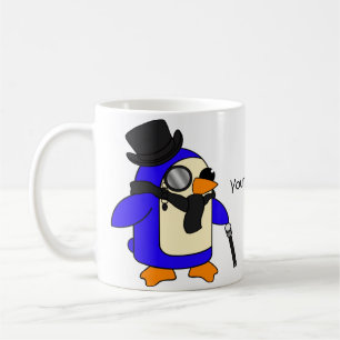 Caneca De Café Snazzy Black Penguins