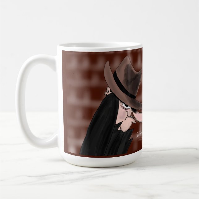Caneca De Café Sneaky villain cartoon character (Esquerda)