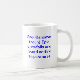 Caneca De Café Sno-Klahoma: (substantivo) quedas de neve épicos e