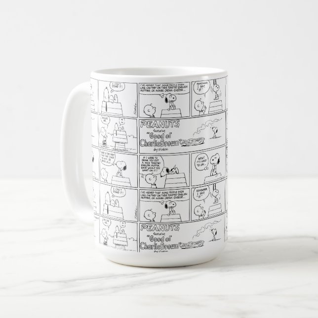 Caneca De Café Snoopy & Charlie Brown | Inglês Muffin (Frente Esquerda)