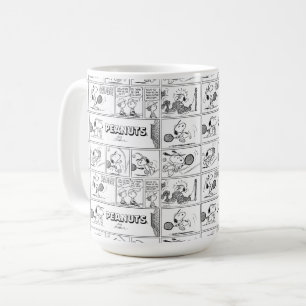 Caneca De Café Snoopy Plays Tênis