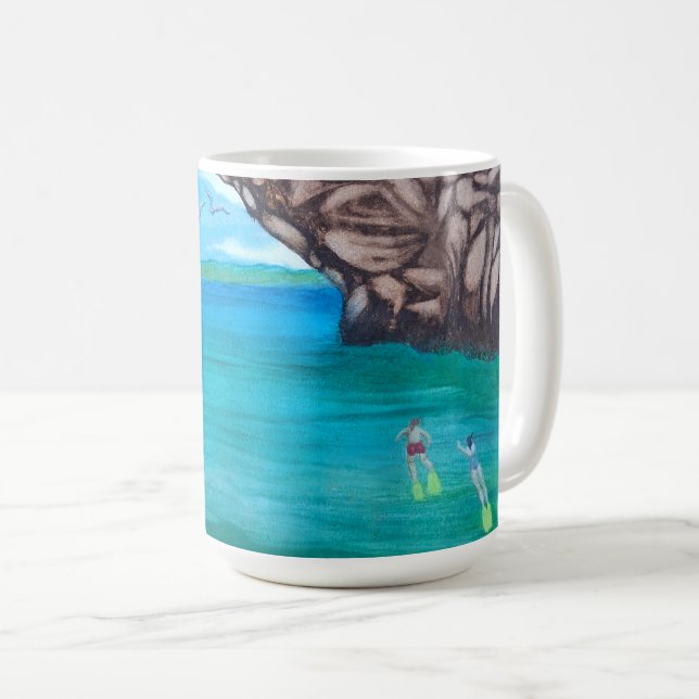 Caneca De Café Snorkeling no Paraíso (Frente Esquerda)