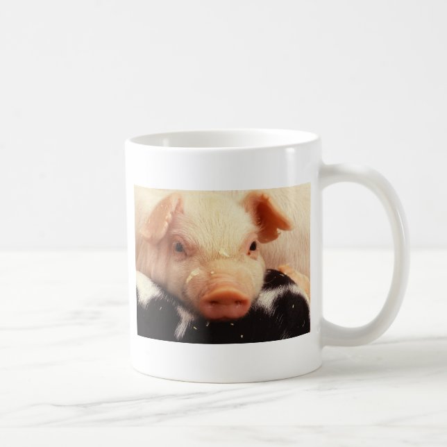 Caneca De Café Snout da cara do porco do leitão (Direita)
