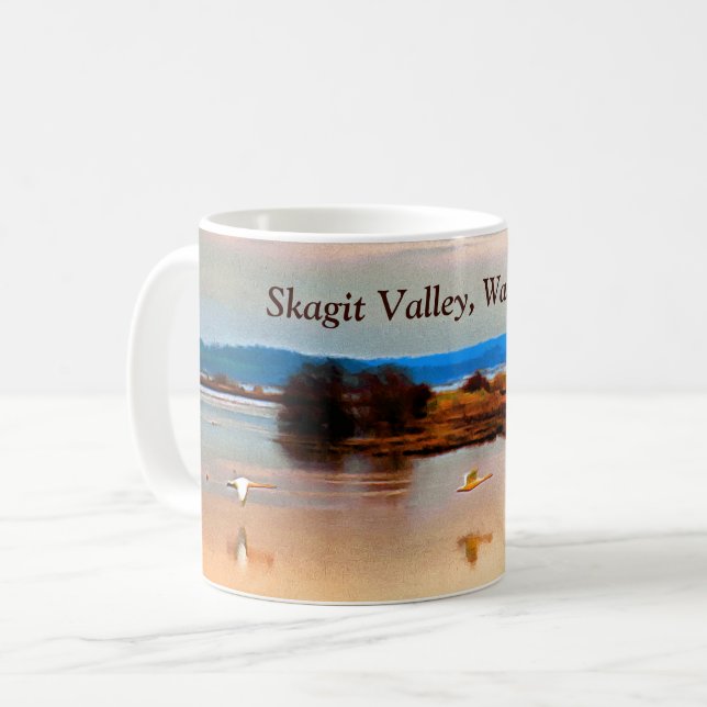 Caneca De Café Snow Geese em Skagit Valley (Frente Esquerda)