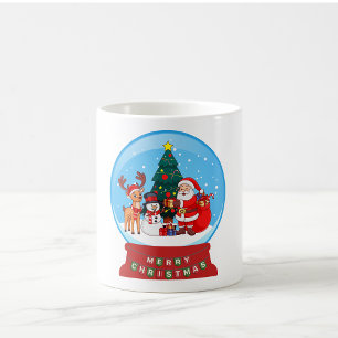 Caneca De Café Snow Globe Christmas Cerâmica Mug
