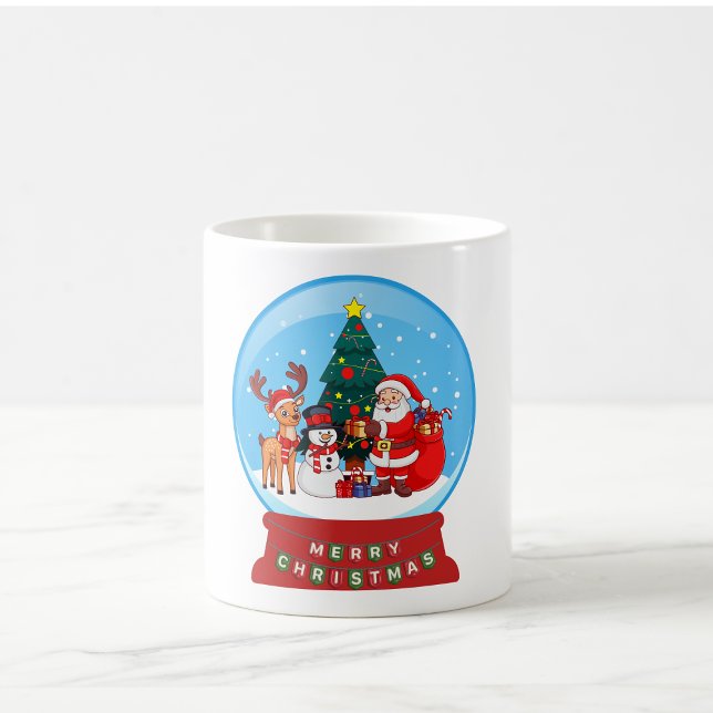 Caneca De Café Snow Globe Christmas Cerâmica Mug (Criador carregado)