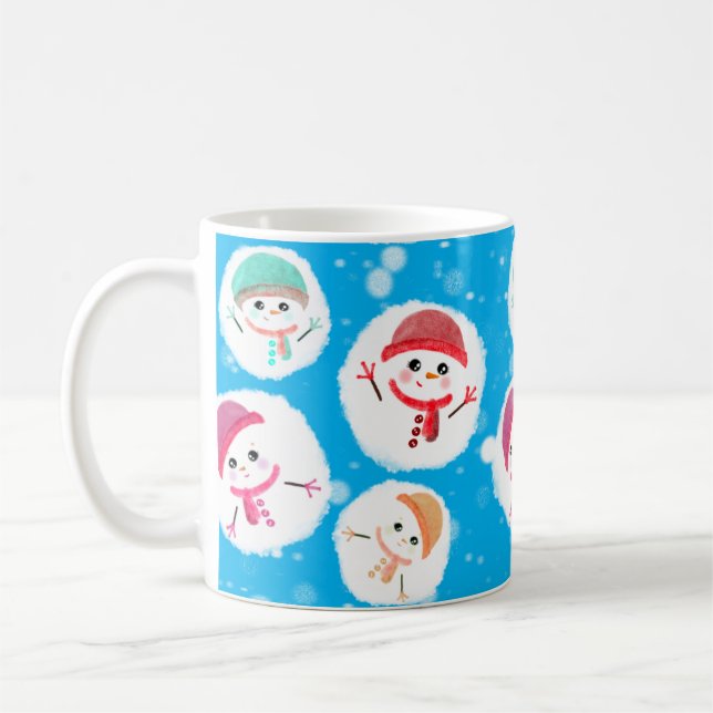 Caneca De Café Snowball e Snowman Blue (Esquerda)