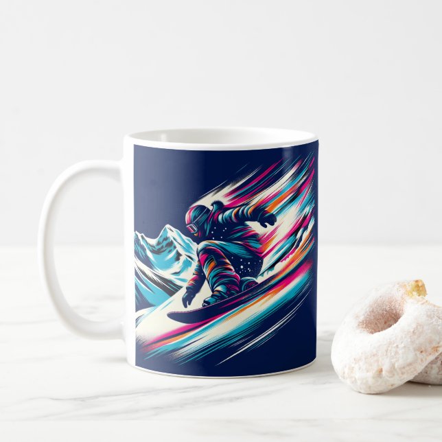 Caneca De Café Snowboard (Com Donut)