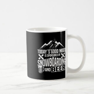 Caneca De Café Snowboard Beer Beer hoje é o bom humor