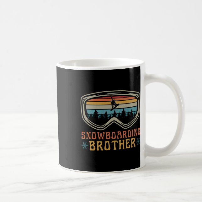 Caneca De Café Snowboard Brother Match Family Snowboard Tri (Direita)