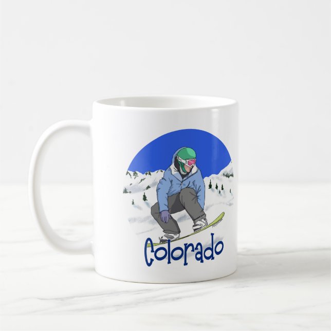 Caneca De Café Snowboard Colorado (Esquerda)