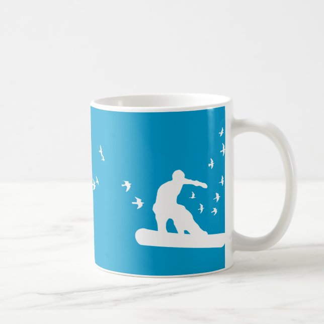 Caneca De Café SnowBOARD com pássaros (Direita)