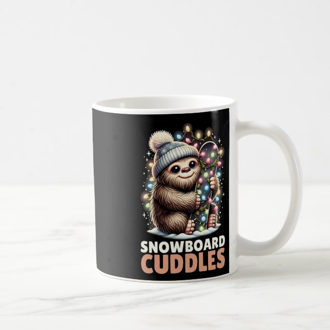 Caneca De Café Snowboard Cudles Christmas Lit Bigfoot Snowboardi (Direita)