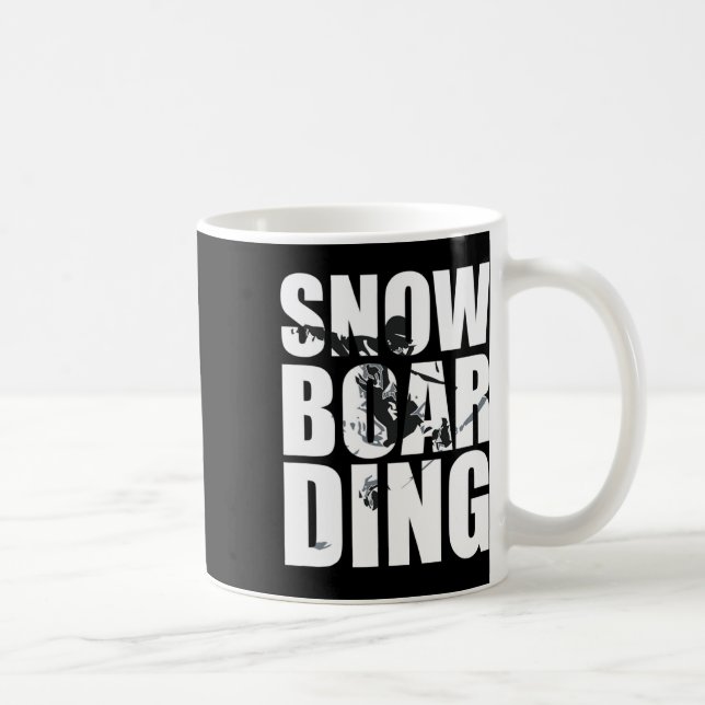 Caneca De Café Snowboard Dizendo Para Ventiladores De Wintersport (Direita)