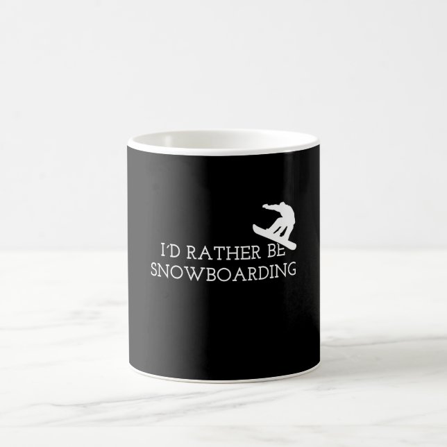Caneca De Café Snowboard - Eu Preferencialmente Snowboard (Centro)