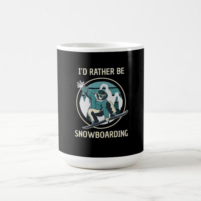 Caneca De Café Snowboard - Eu Preferencialmente Snowboard (Centro)